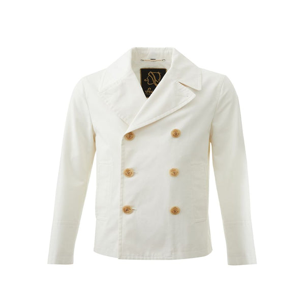 Elegante chaqueta blanca de poliamida