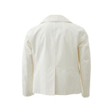 Elegante chaqueta blanca de poliamida