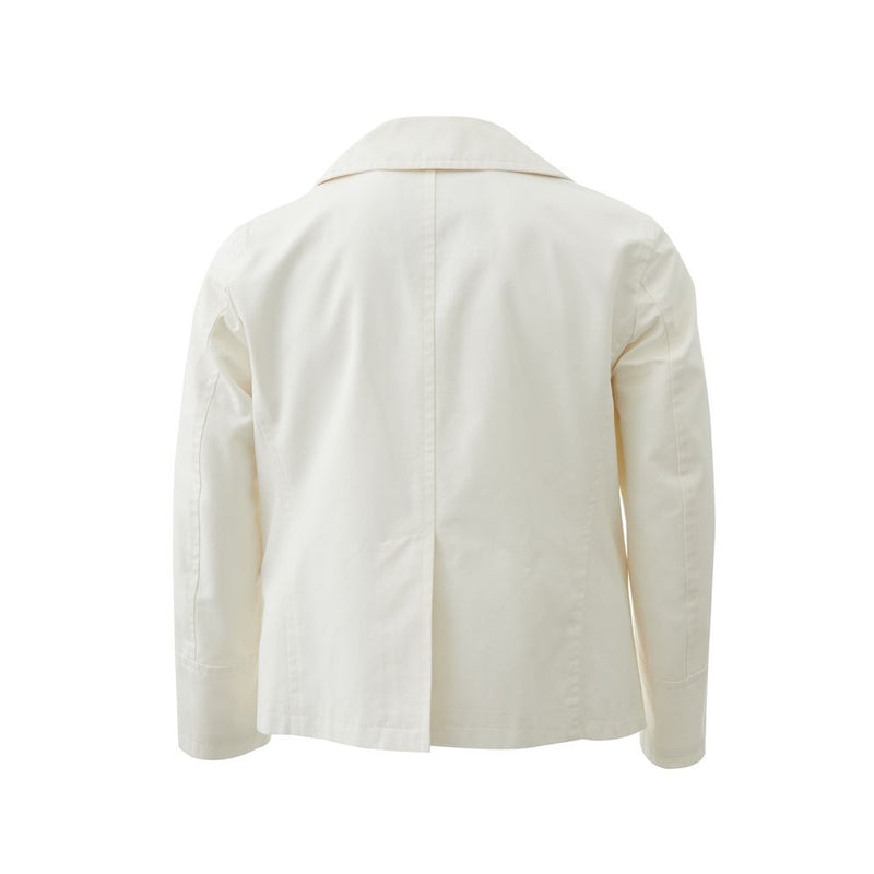 Elegante chaqueta blanca de poliamida