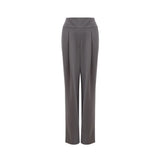 Chic Gray Wool Trousers for Sophisticated Style