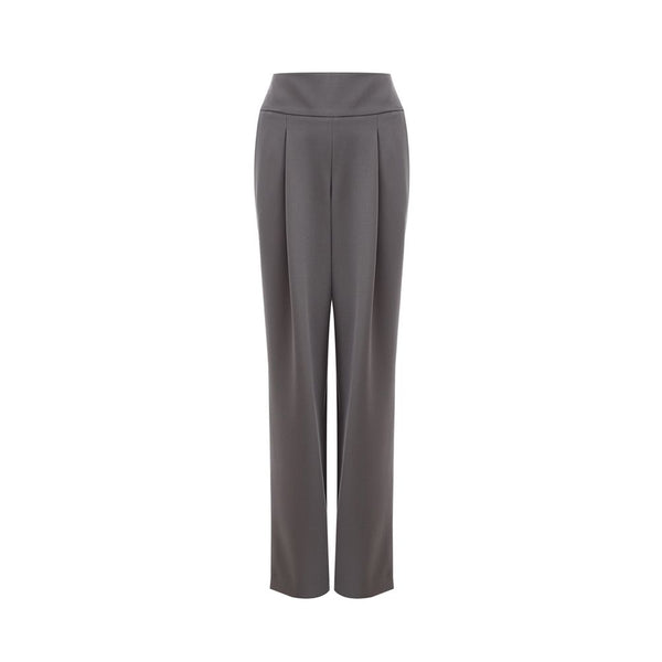 Pantalon en laine gris chic pour style sophistiqué