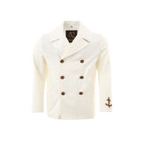 Elegant White Cotton Jacket for Men