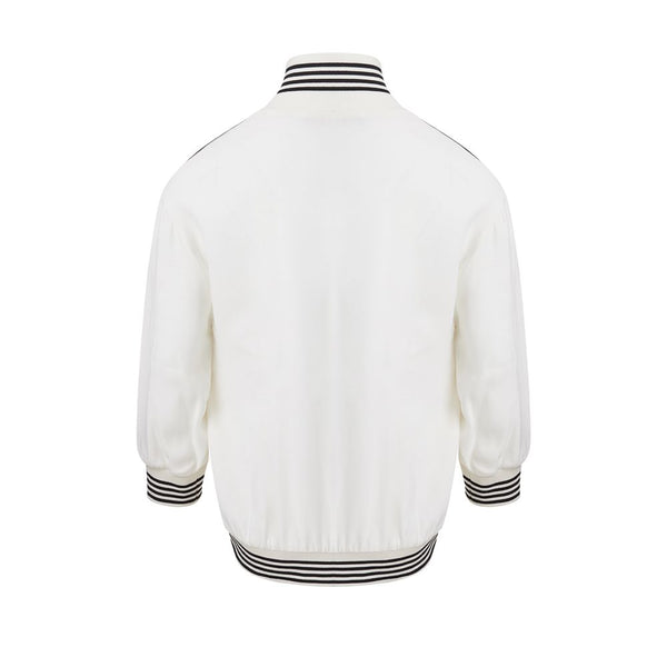 Eleganter Baumwollstrick weiße Pullover