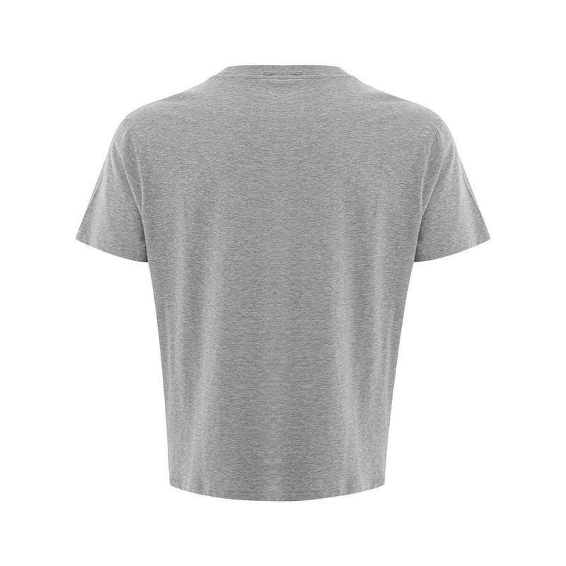 Camiseta de algodón gris elegante