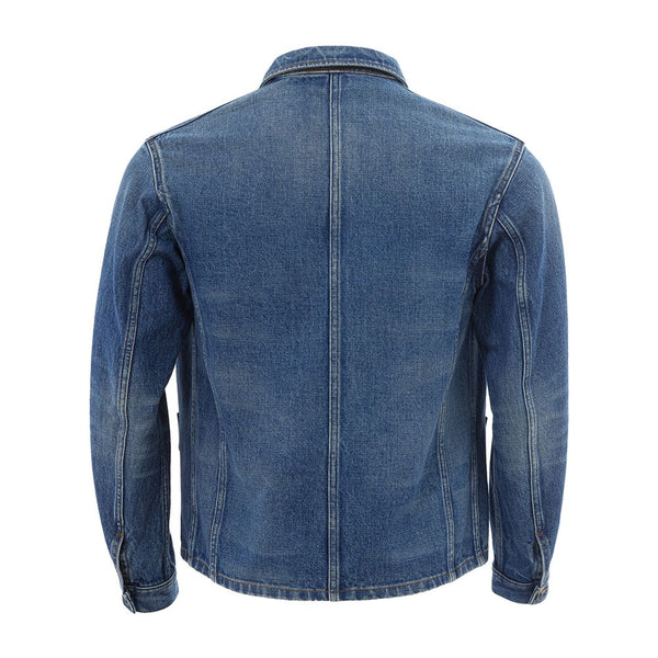 Elegante mehrfarbige Jeansjacke für Männer