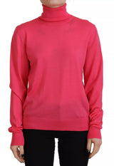 Maglione casual a maniche lunghe solide rosa