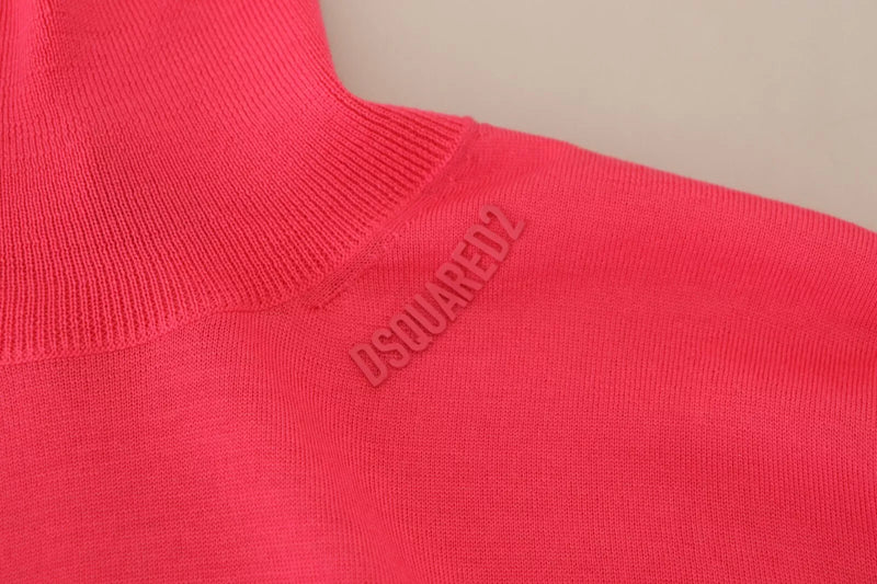 Rosa massive Langarmschildkrötenhals lässiger Pullover