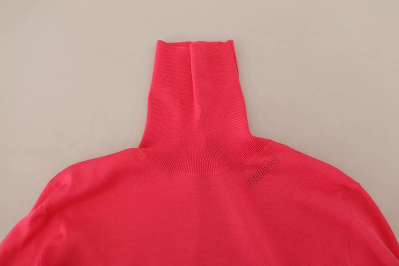 Pull décontracté à manche à manches longues solides rose