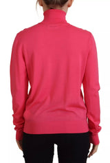 Maglione casual a maniche lunghe solide rosa