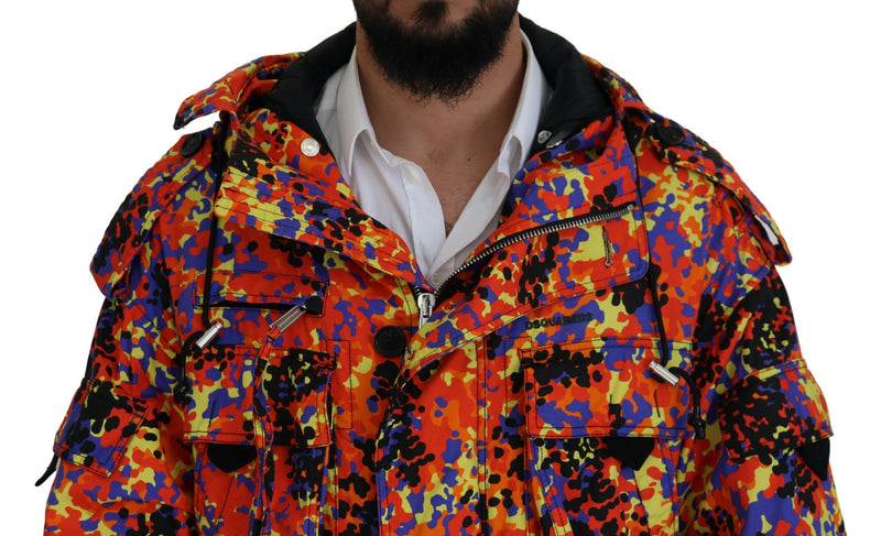 Veste de manteau de poche à capuchon à capuche multicolore