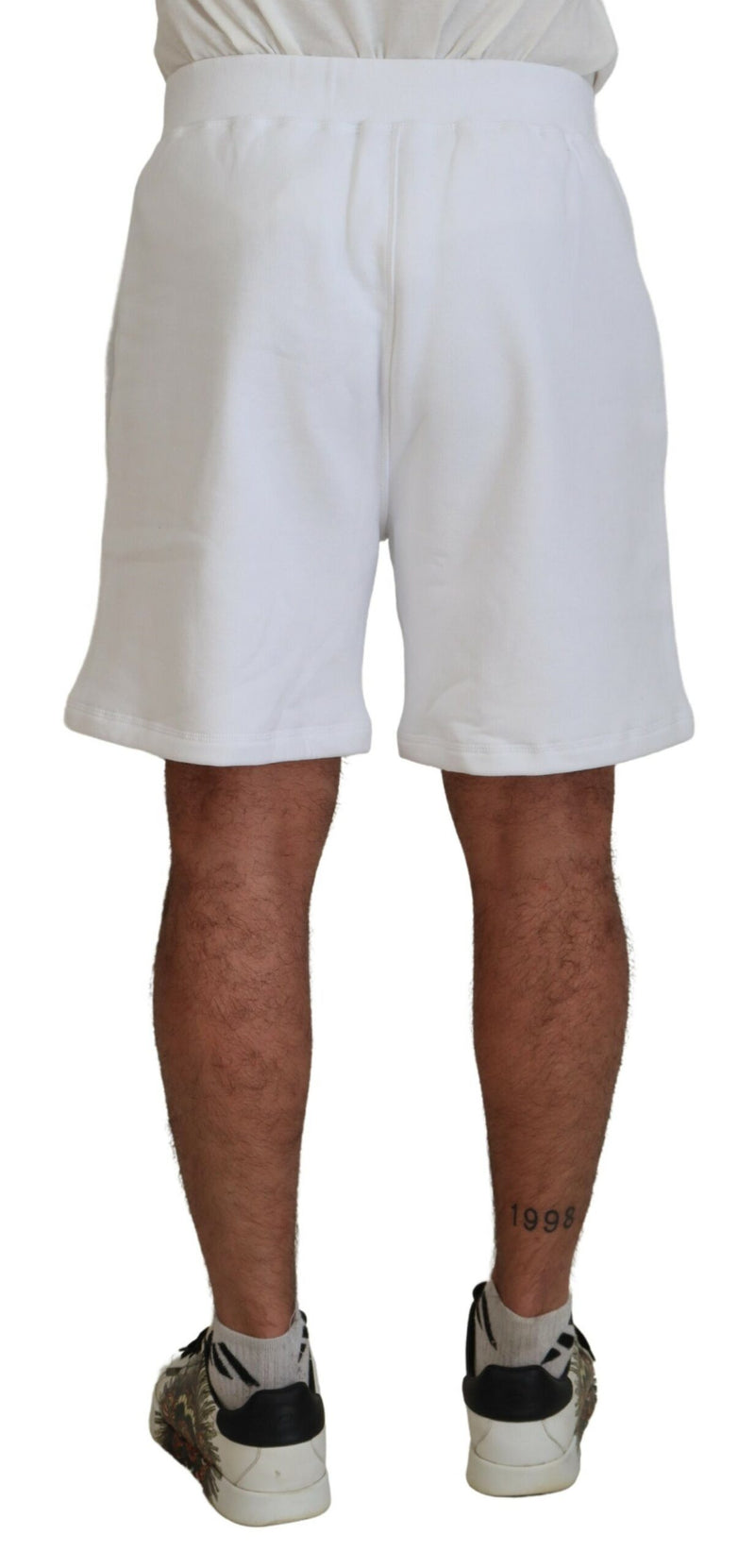 Weiß bedruckter Zug auf Männer lässige Bermuda Shorts