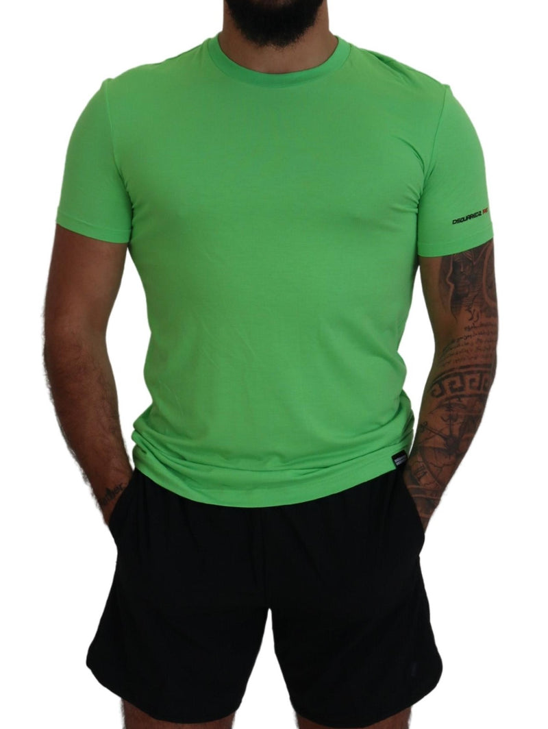 Πράσινο Modal Short Sleeves Crewneck T-Shirt