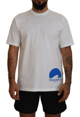 T-shirt da giunca a maniche corte in cotone bianco