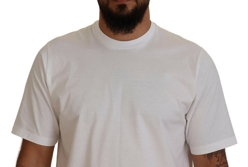 T-shirt da giunca a maniche corte in cotone bianco