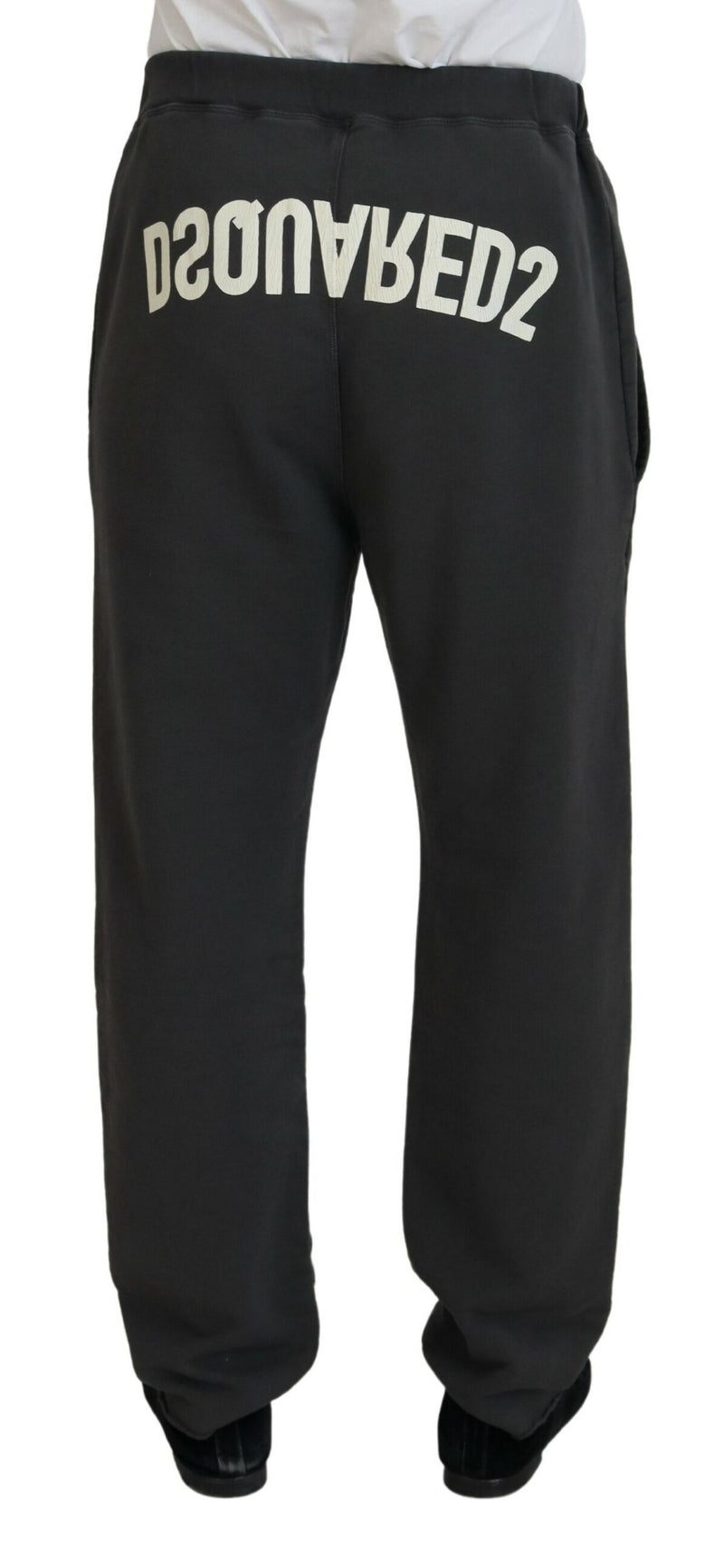 Pantaloni a brandelli casual di cotone grigio scuro