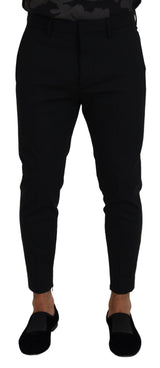 Black Wool Tapered Slim Fit Men Pants