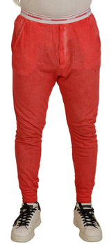 Pantalon de logo élastique en coton orange