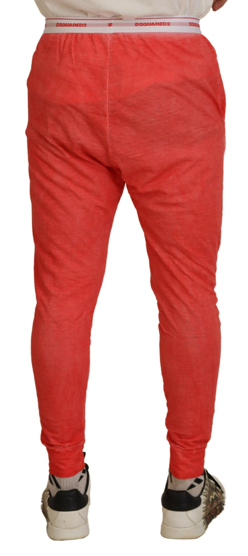 Pantalon de logo élastique en coton orange