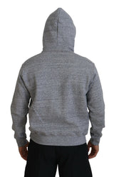 Sweater de jarro de los hombres impresos con capucha de algodón gris