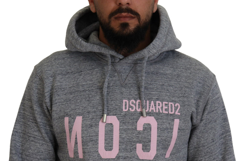 Sweater de jarro de los hombres impresos con capucha de algodón gris