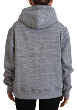 Maglione a maniche lunghe stampato con logo grigio