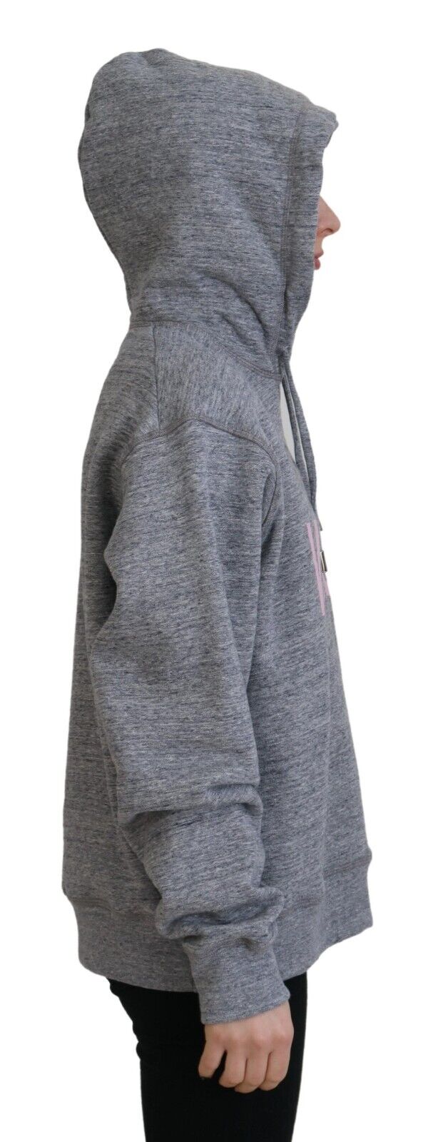 Maglione a maniche lunghe stampato con logo grigio