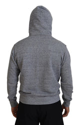 Graue Baumwoll -Logo -Druckmänner Pullover Pullover