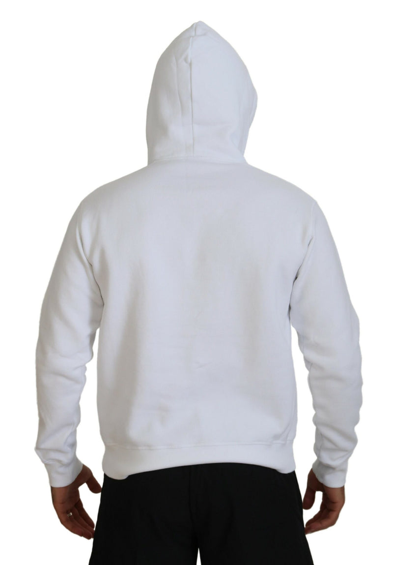 Maglione pullover di uomini con cappuccio con cappuccio con cappuccio bianco