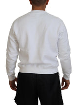 Maglione pullover stampato bianco