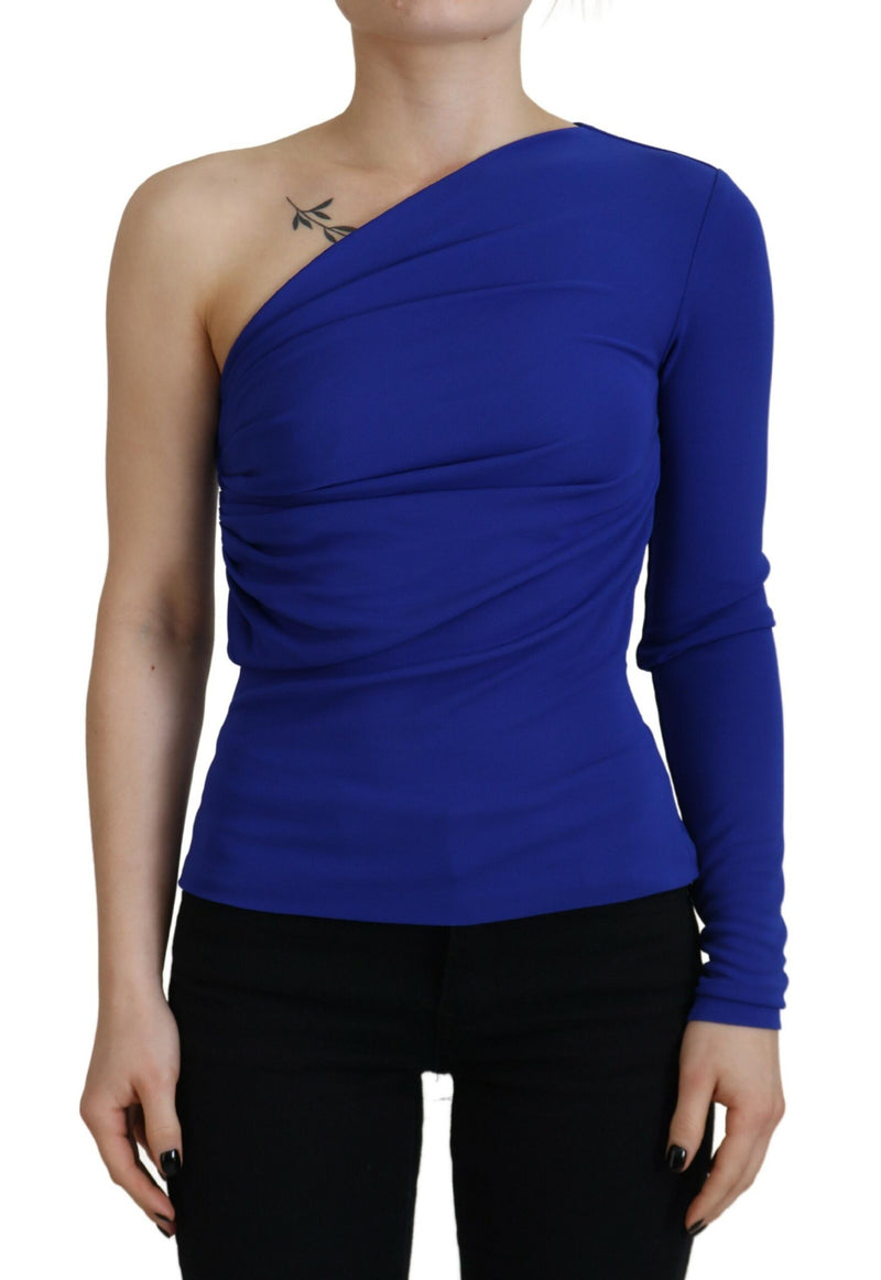 Viscose Blue UNA SOMBRO SLIM FIT BLOUuse Top