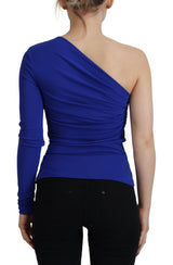 Viscose Blue UNA SOMBRO SLIM FIT BLOUuse Top