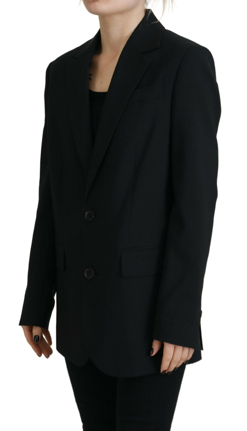 Schwarze Blume Einer Breastmantel Blazer