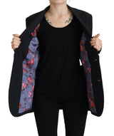 Schwarze Blume Einer Breastmantel Blazer