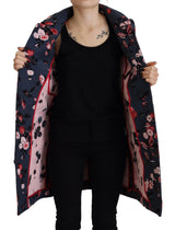 Multicolon bedruckte Frauen Lange Mantel Blazerjacke