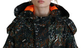 Πράσινο κουκούλα Goth Camouflage Print Parka