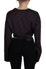 Blouse imprimée en polyester noir en polyester noir