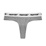 Chic Grey Logo Logo Baistband thong σετ