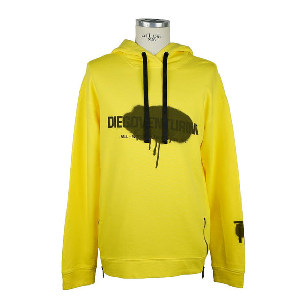 Elevate tu estilo: Sunshine Yellow Cotton Hoodie