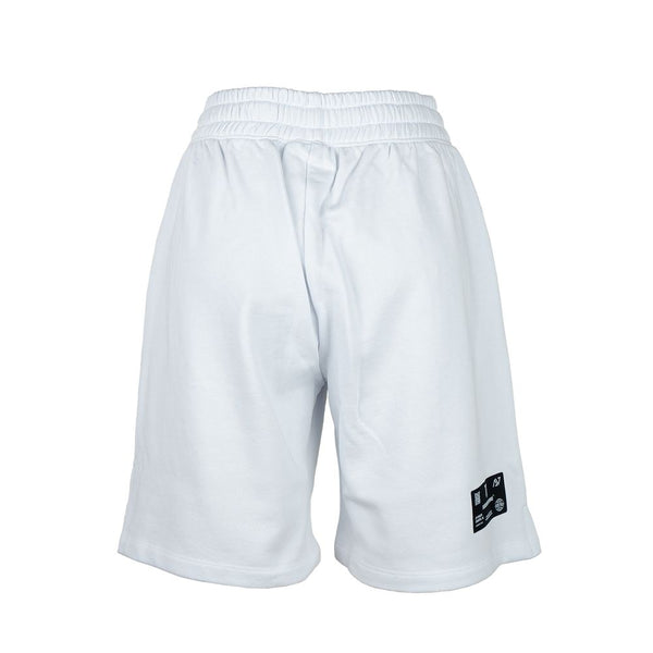 Chic Drawstring Cotton Shorts in White