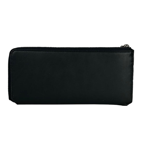 Eleganter schwarzer Lederreisen Organizer