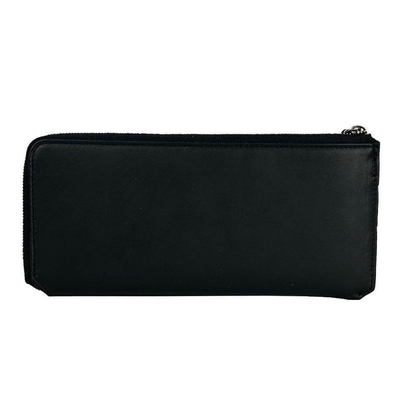 Eleganter schwarzer Lederreisen Organizer