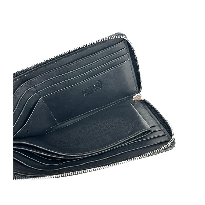 Eleganter schwarzer Lederreisen Organizer