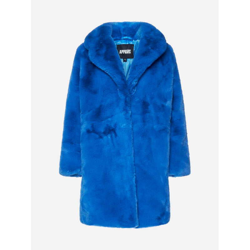 Chic Sapphire Eco-Fur Jacke-beispiellose Wärme