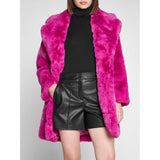 Chic Pink Faux Pelf Jacke - umweltfreundlicher Winter