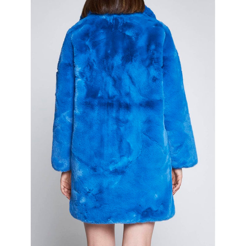 Chic Sapphire Eco-Fur Jacket – Unparalleled Warmth