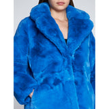 Chic Sapphire Eco-Fur Jacke-beispiellose Wärme