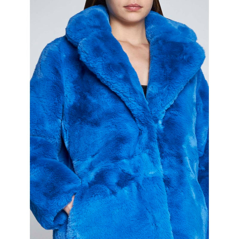 Chic Sapphire Eco-Fur Jacke-beispiellose Wärme