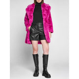 Chic Pink Faux Pelf Jacke - umweltfreundlicher Winter