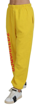 Pantaloni per pantaloni da jogger a medio logo giallo