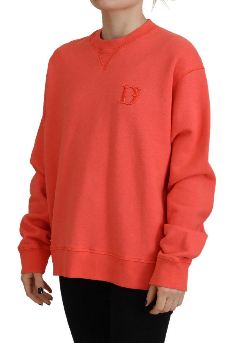 Pink Logo Stickerei Frauen Langarmpullover